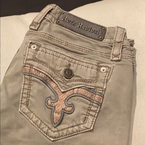 Women’s Rock Revival Pants pale army green 31